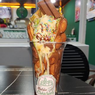 Bubble waffle ice cream rolls KitKat