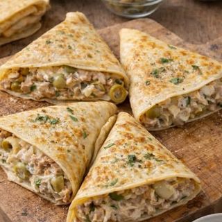 Crêpe thon fromage