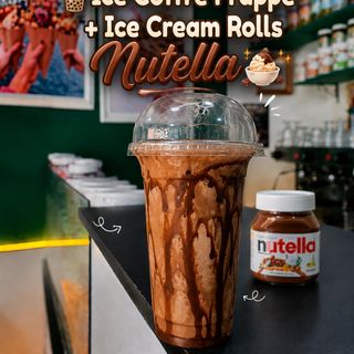 Iced Coffee with Ice Cream Nutella