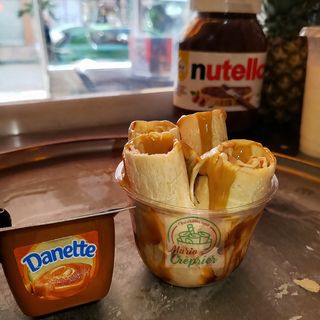 Ice crème rolls Danette caramel