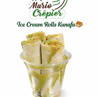 Ice crème rolls kunafa pistache
