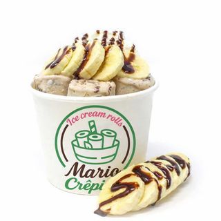 Ice crème rolls banane chocolat