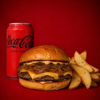 Beef burger menu