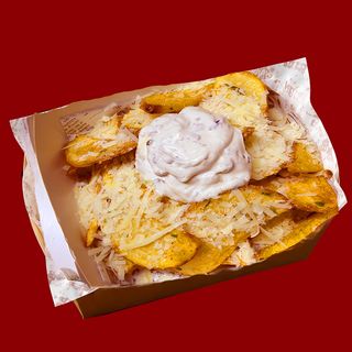Potatoes with Cheese and Sauce