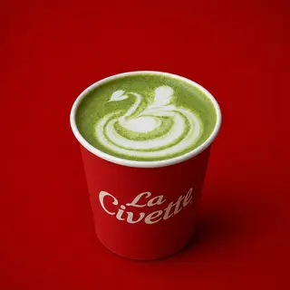 Hot matcha latte