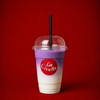 Coconut milk Ube foam