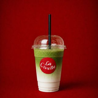 Coconut milk Matcha foam