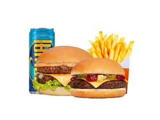 Menu Doublé M5 = Géant + Cheeseburger