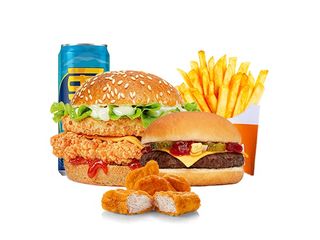 Menu Doublé M10 = Big Thunder + Cheeseburger ou 5 Nuggets