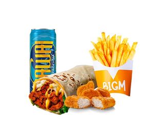 Menu Doublé W1 = Wrap + 5 Nuggets