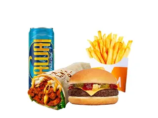 Menu Doublé W2 = Wrap + Cheeseburger