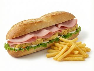 Sandwich Tortilla et Mortadella + Frites