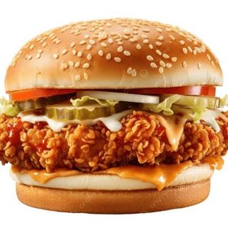 Hamberger crispy +frite