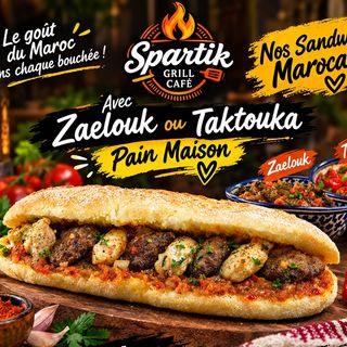 Sandwich marocain Viande hache