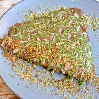 Crêpe kunafa pistache