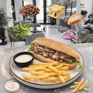 sandwich  viande hachée