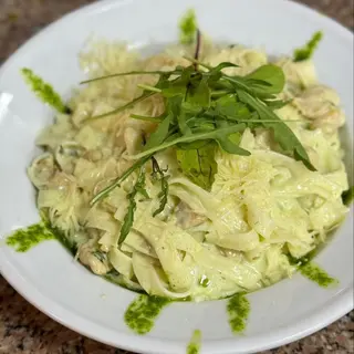 Tagliatelles poulet champignons