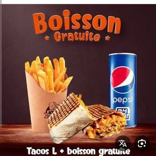 Tacos Poulet+frit+soda