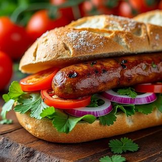 Sandwich saucisse bœuf