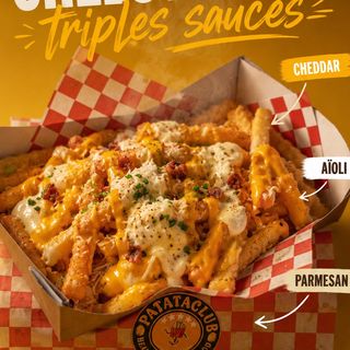 Cheesy fries triples sauces