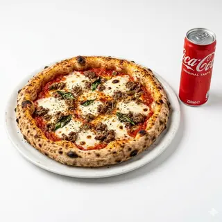 Pizza Viande hachée + boisson offerte