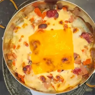 Poutine poulet champignons