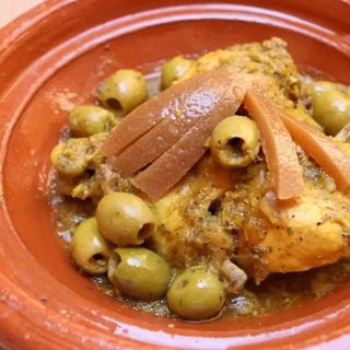 Tagine 1/4 poulet citron + fritte