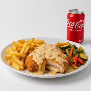 Plat Cordon Bleu + Coca Cola 33cl