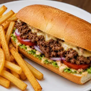 Sandwich viande hâchée