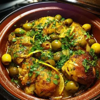 Tajine de poulet au citron