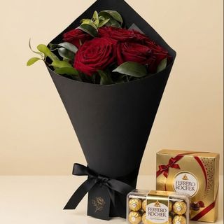 Roses Rouges et Chocolats Gratuits
