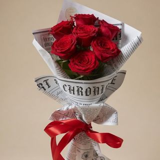 Bouquet de fleurs 7 rose rouges
