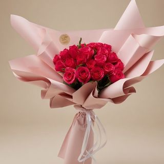 Bouquet 20 rose rose