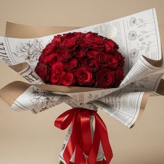 Bouquet de 35 rose rouges