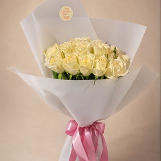 bouquet moyenne 20 rose blanche