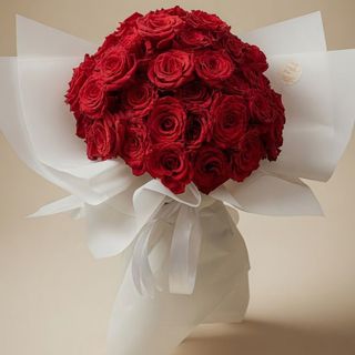 Bouquet de luxe 60 rose rouge