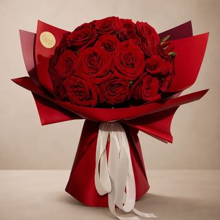 Grand bouquet des rose rouges