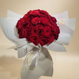 Grand bouquet 60 rose rouge