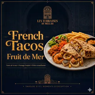 French Tacos Fruit de Mer avec Salade et Frites