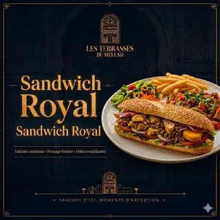 Sandwich Royal avec frite et salade