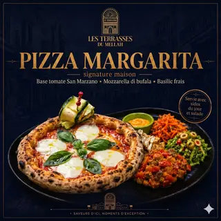 Pizza Margherita avec Salade du Jour