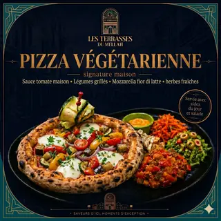 Pizza Poulet avec Salade du Jour