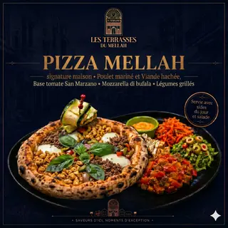 Pizza Le Mellah avec Salade du Jour
