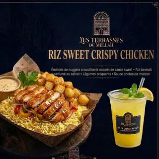 Riz sweet crispy chiken + jus fraîche