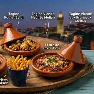 Tagine viande hachée et tagine poulet