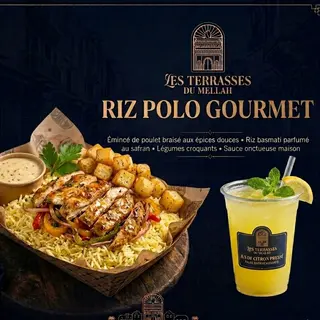 Riz polo gourmet + jus fraîche