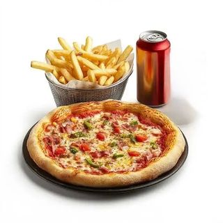 Menu Pizza + frite + soda slim