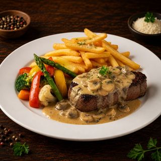 Filet Boeuf Crème Champignons