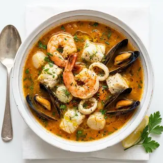 Soupe de fruits de mer