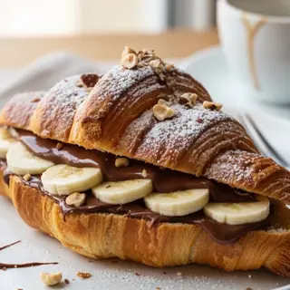 Croissant nutella banan